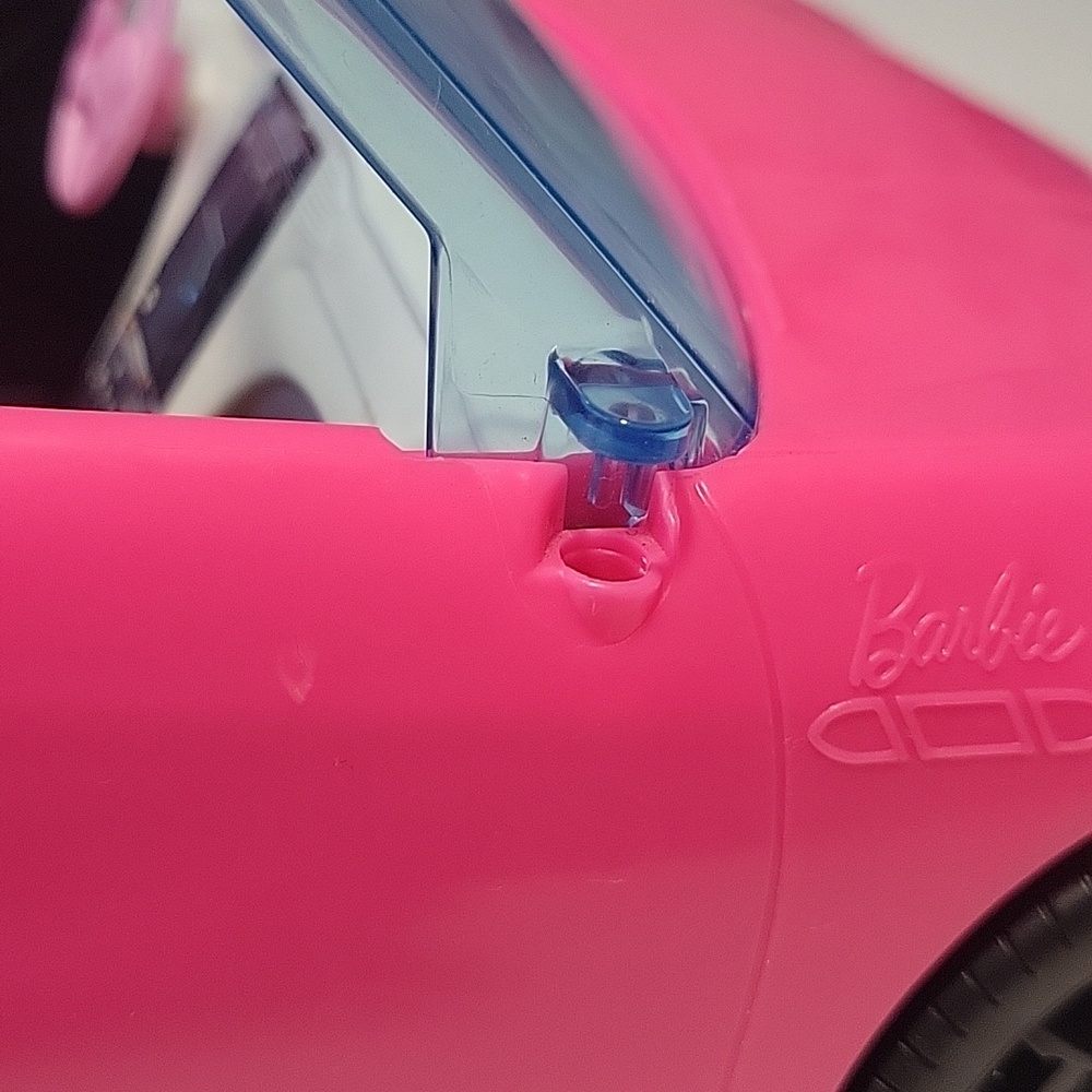 Barbie Bright Pink Convertible Toy Car - Stylish Play Vehicle - Picture 13 of 14